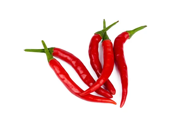 Närbild Red Hot Chili Peppers Isolerad Vit Bakgrund — Stockfoto