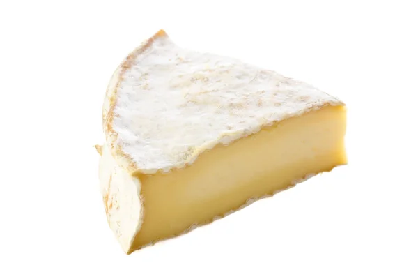 Сыр Изолирован Белом Крупным Планом — стоковое фото