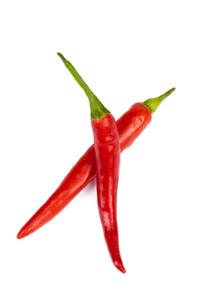 Närbild Red Hot Chili Peppers Isolerad Vit Bakgrund — Stockfoto
