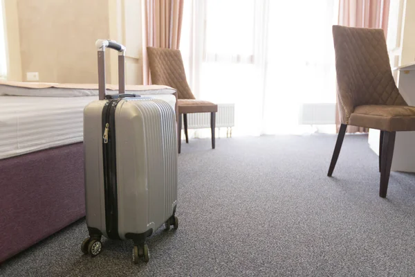 Suitcase Luggage Bag Modern Hotel Room — Stock Photo, Image