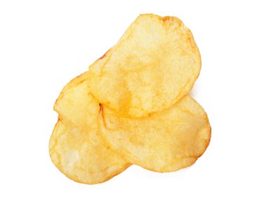 Patates cipsi beyaz arkaplanda izole