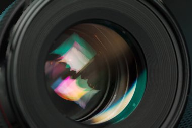 modern kamera lens ayrıntılarda yakın çekim  