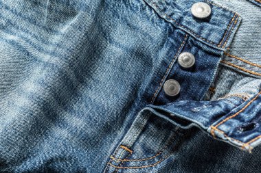 Mavi jeans dokusuna yakın çekim