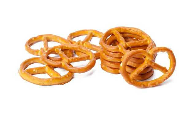 Glazed Salted Pretzels Isolated White Background — Stock Photo, Image