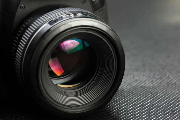 Närbild Modern Digital Slr Kamera Detaljer — Stockfoto