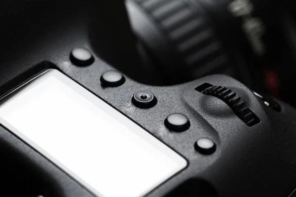 Close Modern Digital Slr Camera Details — Stock Photo, Image