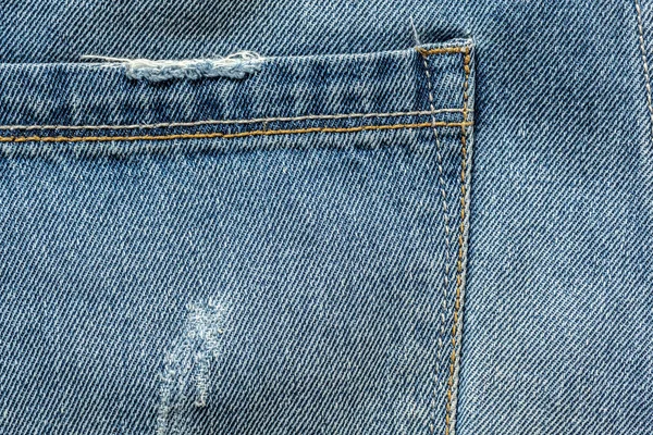 Close Textura Jeans Azul — Fotografia de Stock