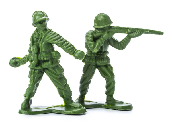 Збірка Традиційних Іграшкових Солдатів Білому Тлі — стокове фото