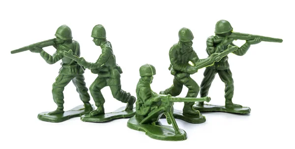 Collection Traditional Toy Soldiers White Background — Stock Photo, Image