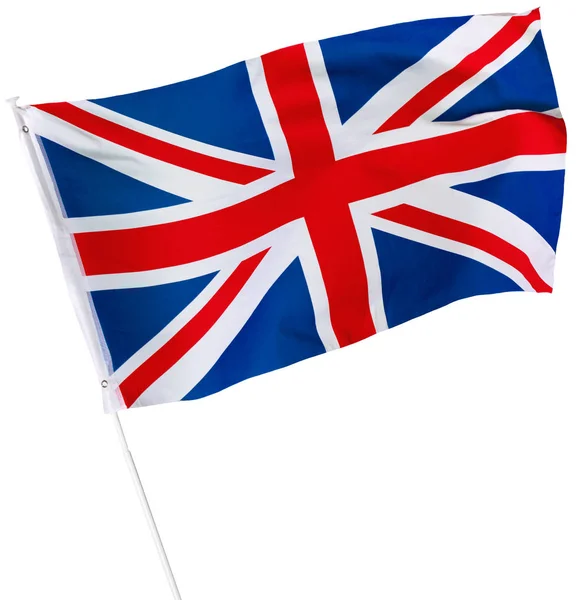 Flagge Großbritanniens Isoliert Auf Weißem Hintergrund — Stockfoto