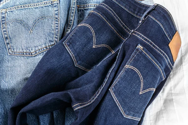 Close Jeans Ganga Diferentes — Fotografia de Stock