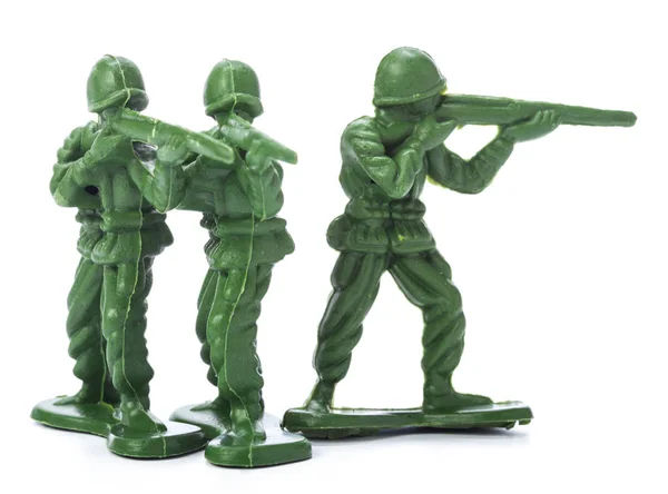 Kyiv, Ukraine. March 9, 2022. Toy LEGO Soldiers Of Second World War In  Uniform With Machine Guns, Weapons. Troops On White Background Top View.  War Military Exercises. Formations Of The Armed Forces.