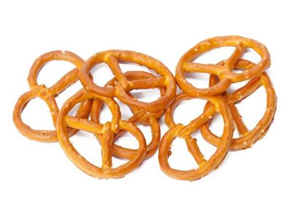 Glazed Salted Pretzels Isolated White Background — Stock Photo, Image