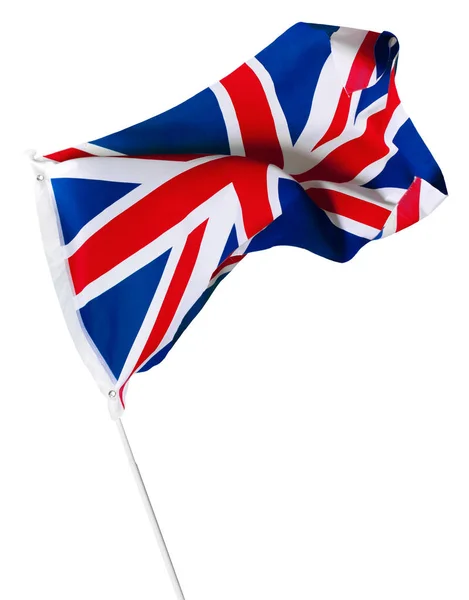 Flagge Großbritanniens Isoliert Auf Weißem Hintergrund — Stockfoto