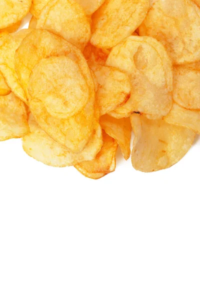 Batatas Fritas Isoladas Fundo Branco — Fotografia de Stock