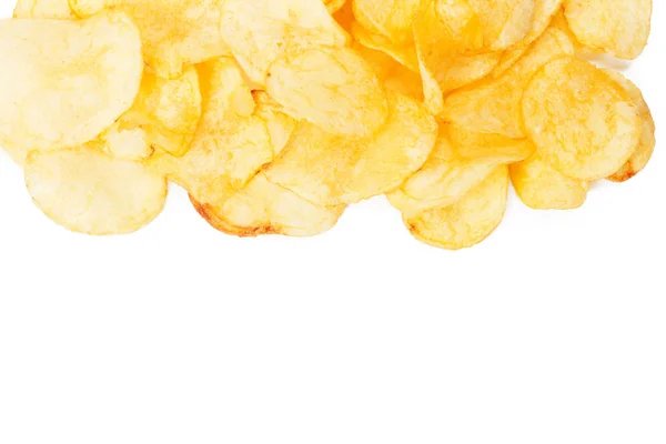 Kartoffelchips Isoliert Auf Weißem Hintergrund — Stockfoto