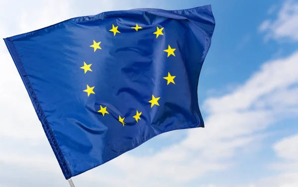 Европейский Флаг Заднем Плане Закрыть — стоковое фото