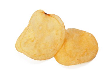 Patates cipsi beyaz arkaplanda izole