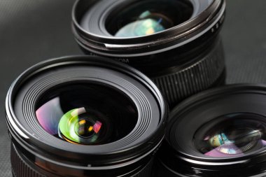 modern kamera lens ayrıntılarda yakın çekim  