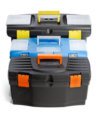 Beyaz arka plan üzerinde izole araç kutuları