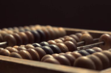 eski ahşap abacus yakın çekim