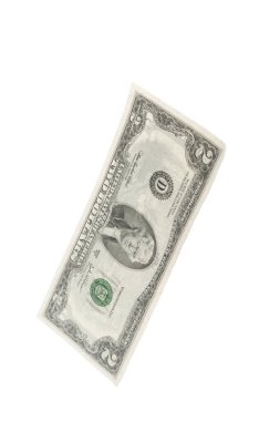 Beyaz arka plan üzerinde iş kavramı izole Doları