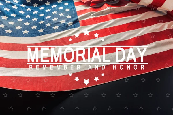 Composite Image Memorial Day Holiday Concapt American Flag — Stock Photo, Image