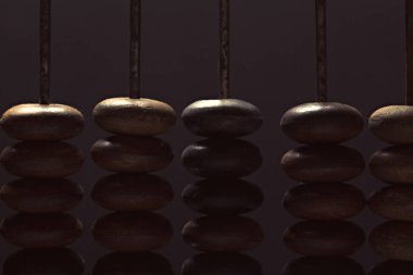 eski ahşap abacus yakın çekim