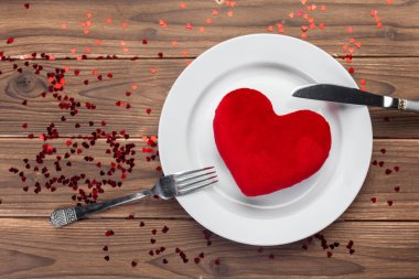 Sevgililer günü kompozisyon ahşap tablo