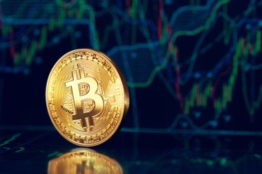 Bitcoin para birimi, iş ve finansal kavramı