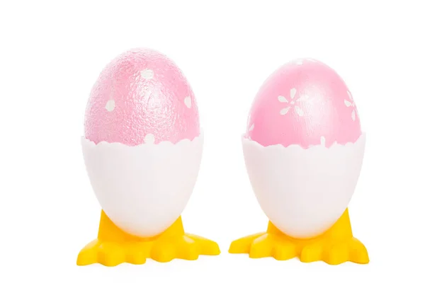 Красочные Пасхальные Яйца Белом Фоне — стоковое фото