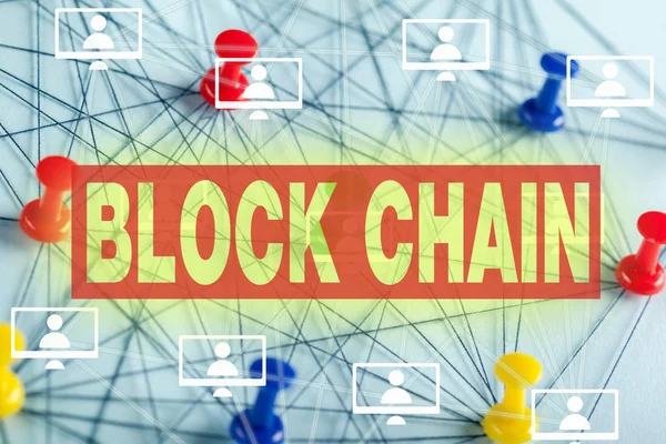 Block Chain Concept Background Close — Stock Photo, Image