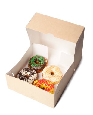 çörek üzerinde beyaz izole