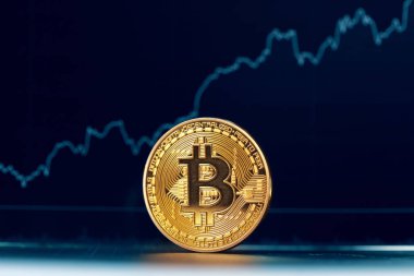 Bitcoin para birimi, iş ve finansal kavramı