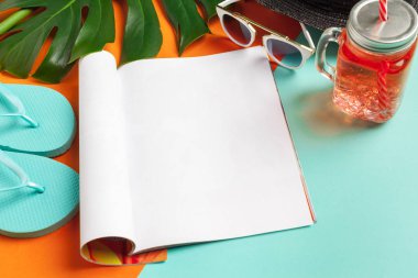 Yazma günlük yaz plaj tatil kavramı