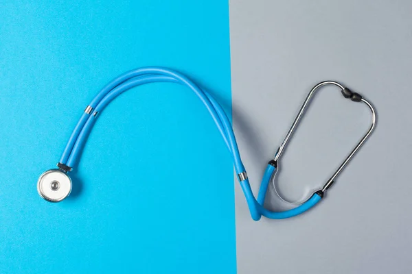 Top View Stethoscope Color Background — Stock Photo, Image