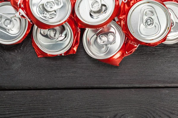 aluminum cans. recycling. on background,close up