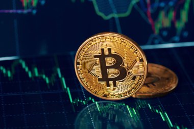 Bitcoin para birimi, iş ve finansal kavramı