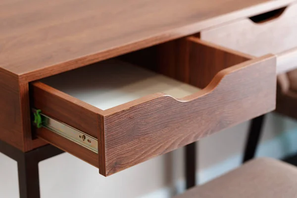 Wood Bedside Table Modern Designer — Stock Photo, Image