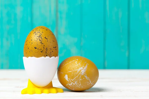 美しいイースターの卵 お祭りの背景 — ストック写真