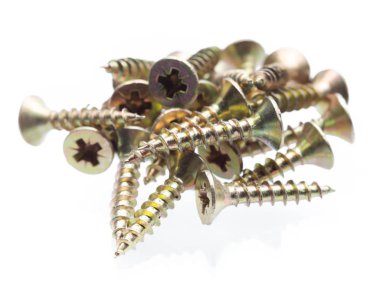 Beyaz arka plan üzerinde izole vida görünümünü kapat