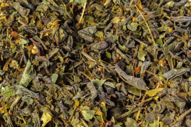 Kuru çay yaprakları yakın çekim