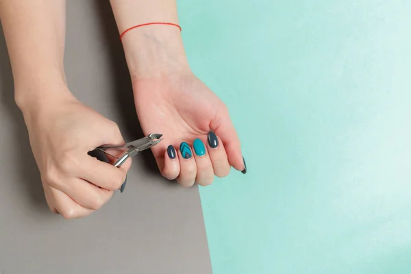 Stylish Trendy Female Manicure — Stock Photo, Image