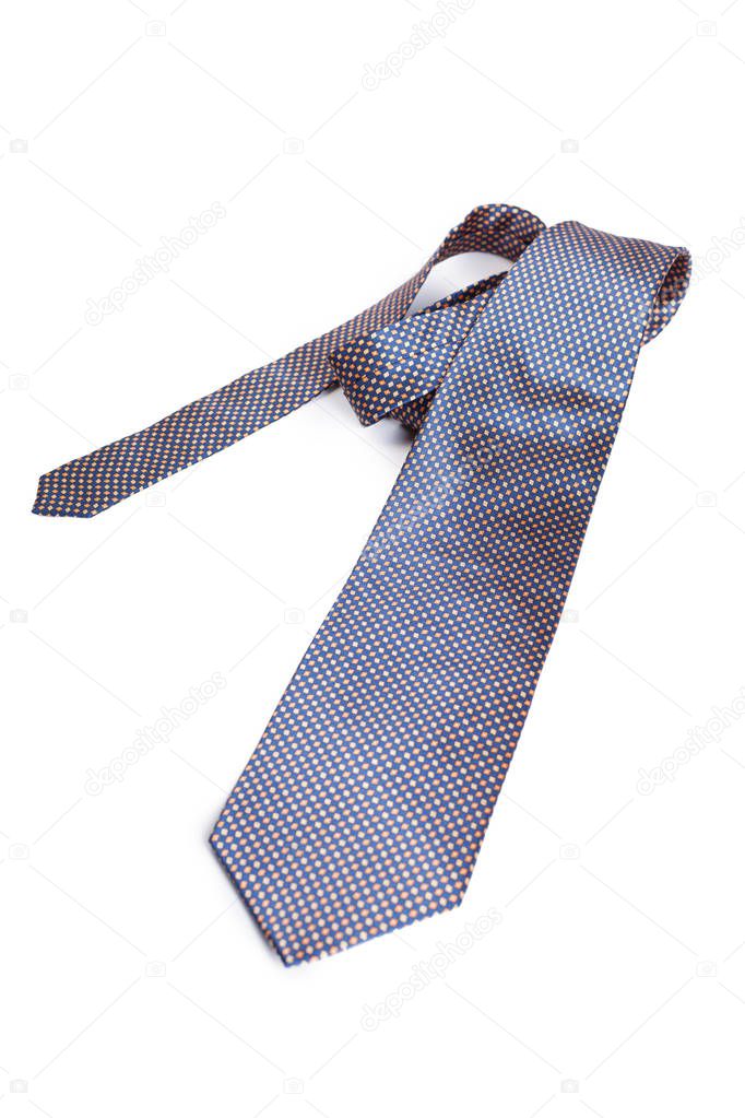 colorful tie isolated on white background