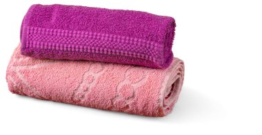 Beyaz arka plan üzerinde izole spa banyo duş öğeleri