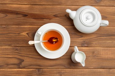 Sabah çay ahşap tablo 