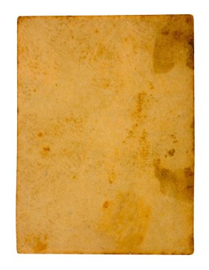 beyaz zemin üzerine eski kağıt levha.