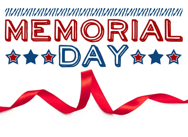 Composite Image Memorial Day Holiday Concapt American Flag — Stock Photo, Image