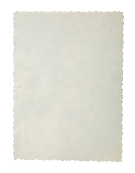 Stary Arkusz Papieru Białym Tle — Zdjęcie stockowe