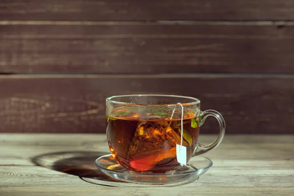 Egy Csésze Tea Asztalon — Stock Fotó